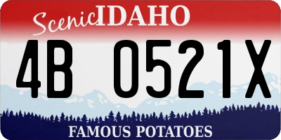 ID license plate 4B0521X