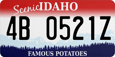 ID license plate 4B0521Z