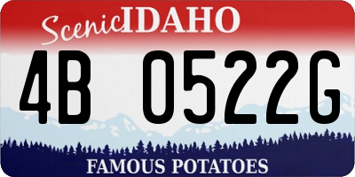 ID license plate 4B0522G