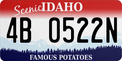 ID license plate 4B0522N