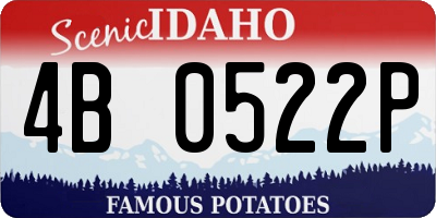 ID license plate 4B0522P