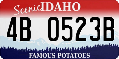 ID license plate 4B0523B