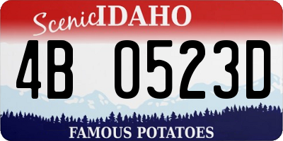 ID license plate 4B0523D