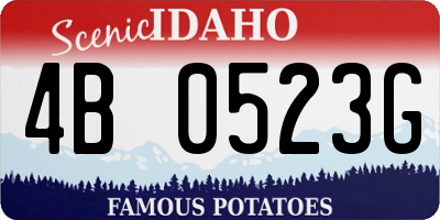 ID license plate 4B0523G