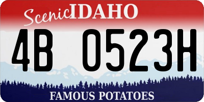 ID license plate 4B0523H