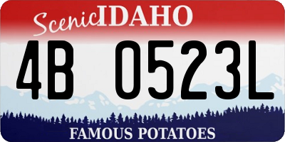 ID license plate 4B0523L
