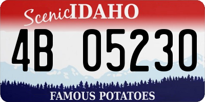 ID license plate 4B0523O