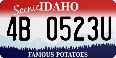 ID license plate 4B0523U