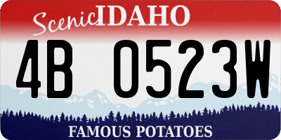 ID license plate 4B0523W