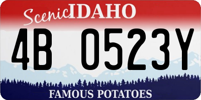 ID license plate 4B0523Y