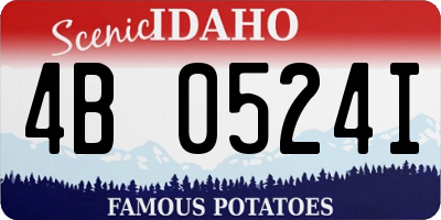 ID license plate 4B0524I