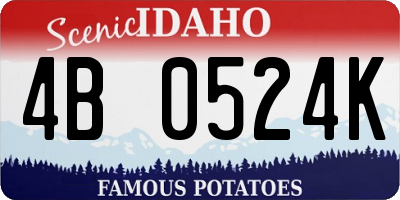 ID license plate 4B0524K