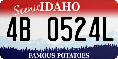 ID license plate 4B0524L