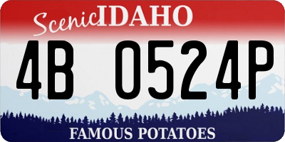 ID license plate 4B0524P