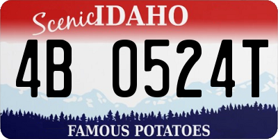 ID license plate 4B0524T