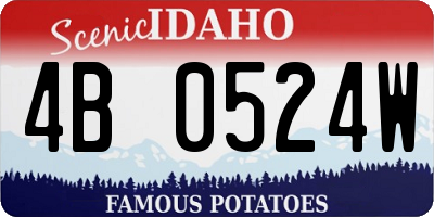 ID license plate 4B0524W