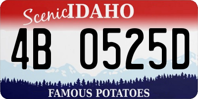 ID license plate 4B0525D