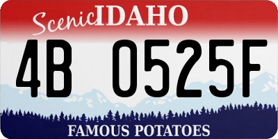 ID license plate 4B0525F
