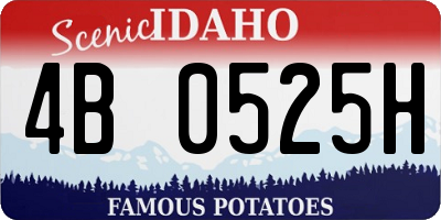 ID license plate 4B0525H