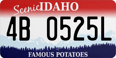 ID license plate 4B0525L