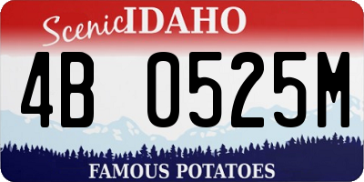 ID license plate 4B0525M