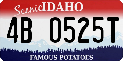 ID license plate 4B0525T