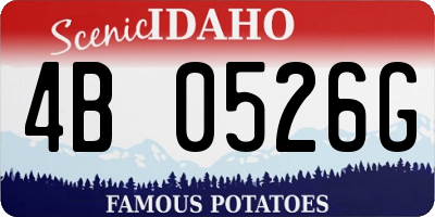 ID license plate 4B0526G