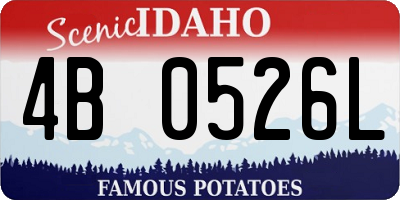 ID license plate 4B0526L