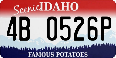 ID license plate 4B0526P