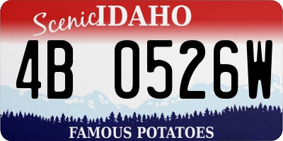 ID license plate 4B0526W