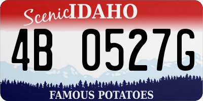 ID license plate 4B0527G