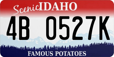 ID license plate 4B0527K