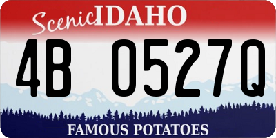 ID license plate 4B0527Q
