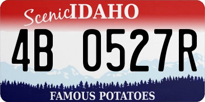 ID license plate 4B0527R