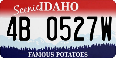 ID license plate 4B0527W