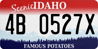 ID license plate 4B0527X