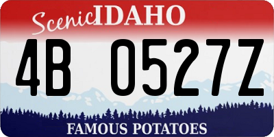 ID license plate 4B0527Z