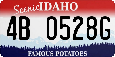 ID license plate 4B0528G