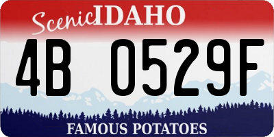 ID license plate 4B0529F