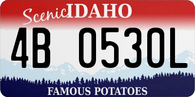 ID license plate 4B0530L