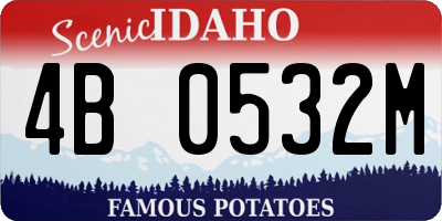 ID license plate 4B0532M
