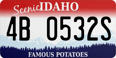 ID license plate 4B0532S