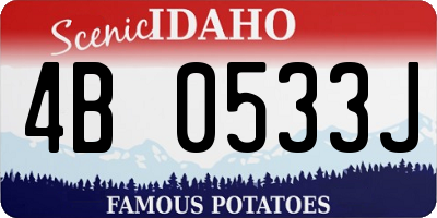 ID license plate 4B0533J