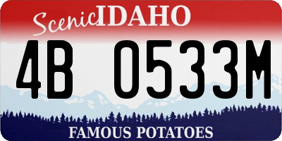 ID license plate 4B0533M