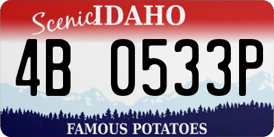 ID license plate 4B0533P