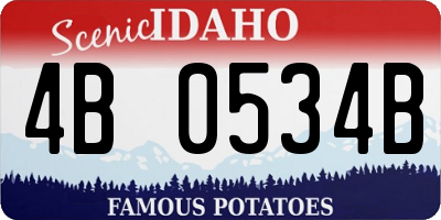 ID license plate 4B0534B