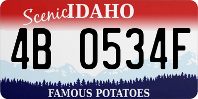 ID license plate 4B0534F
