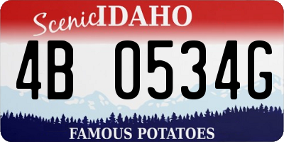 ID license plate 4B0534G