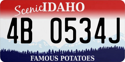 ID license plate 4B0534J