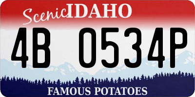 ID license plate 4B0534P